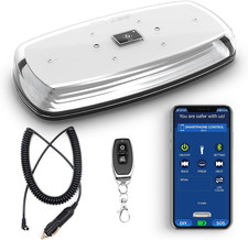 APP Control Mini Strobe Light Bar Rechargeable, Magnetic Amber/White