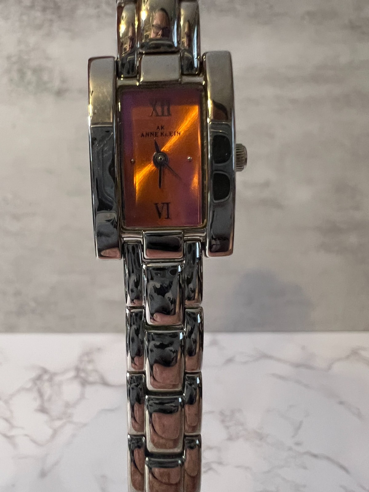 Anne Klein Rectangular Watch Stainless Steel Pink… - image 2