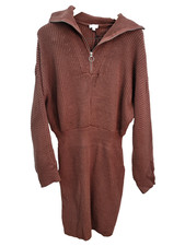 Le Lis Collared Cable Sweater Dress Size Large NWTS