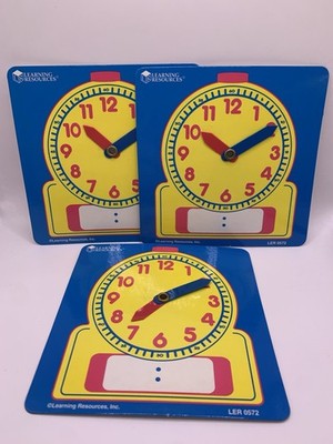 Classroom Clock Set of 12 Interactive Learning Resources Write On/Wipe Off