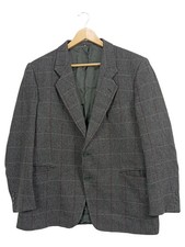 Studio Uomo Sakko Herren kariert Gr. 52/XL Grau Business