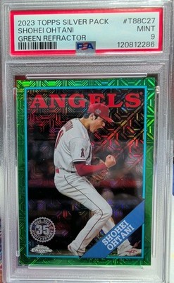 2023 Topps Chrome Silver Green Mojo Refractor Shohei Ohtani 