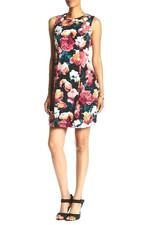 Eliza J Sleeveless Floral Polyester Short Dress  Sz 10  *04