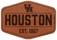 University of Houston Officially Licensed Hexagonal Leatherette Patch