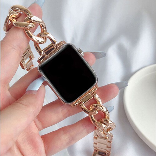 For Apple Watch Chain Bracelet Band Strap 40/44/41/45mm iWatch Series 7 6 5 4 SE - Picture 5 of 14