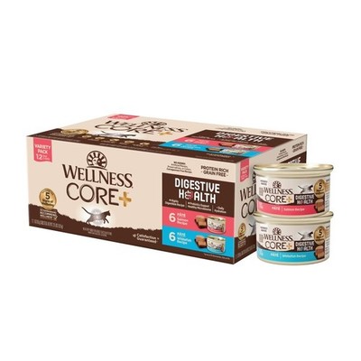 Grain Free Digestive Health Wet Cat Food Pate Variety Pack, Natural Protein Rich