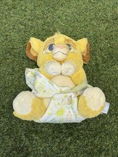 Disney Parks Babies 12  Lion King Baby Simba Plush Swaddled Blanket Pouch