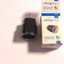 Shelly Plug S Smart-Zwischenstecker Typ F, WLAN & Bluetooth, Schwarz