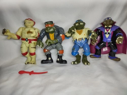 4 Vintage 1993 TMNT Universal Monsters University Teenage Mutant Ninja Turtles