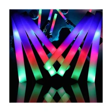 Glow Sticks Bulk, 110 PCS Foam Glow Sticks, LED Foam Sticks in The ... Fast Ship