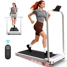 Foldable Treadmill with Handle Bar  Incline 2 in 1 Portable for Home Office