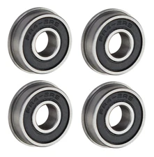 (4 Each) FR4-2RS Flanged Sealed Radial Ball Bearing 1/4 ID X 5/8 OD X 0.196" W