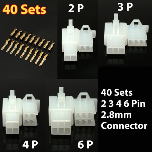 Motorcycle Electric Terminal Plug Circuit Kit 380PCS 2 3 4 6 Pin Wire Connector - Picture 1 of 6