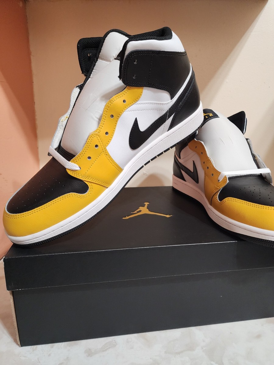 シューズ(男性用) Nike Air Jordan 1 Mid \"Yellow Ochre\"27.0 Jordan - Men - Air Jordan 1 Mid - Yellow Ochre/Black – Nohble