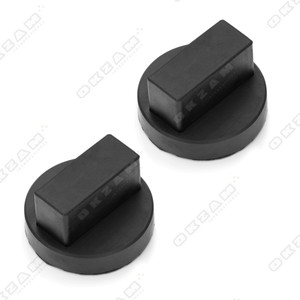 2x Wagenheber Aufnahme Adapter Gummiplatte Gummiblock Stopfen Fur