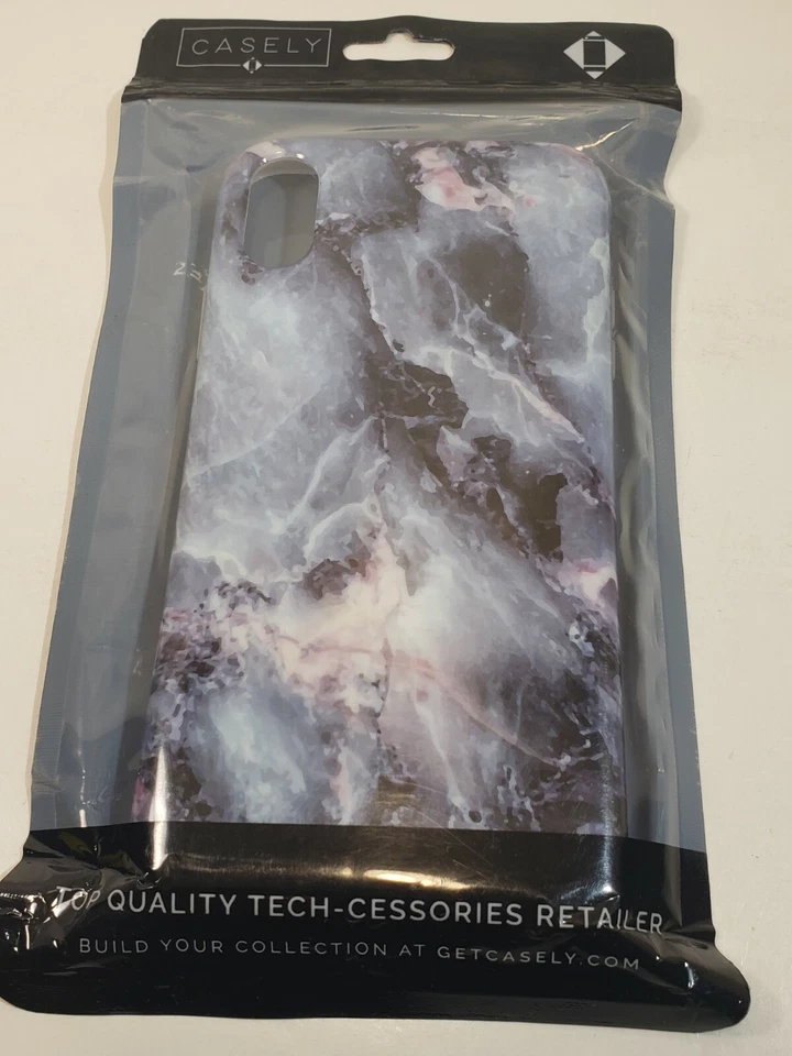 Casely Blue-Pink-Black Marble Snap On Case -  iPhone XR/XS - Image 3 of 4