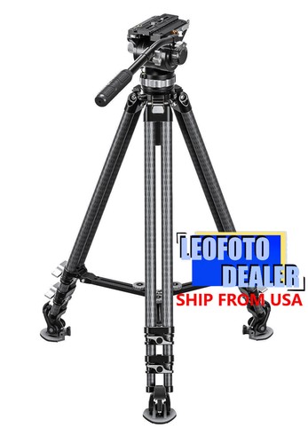 Leofoto LVC-253C+BV-20 Twin Leg Video Tripod with Fluid Head