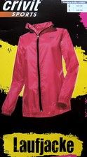 Damen Laufjacke Ultraleicht Winddicht R&uuml;ckentasche Jacke Sportjacke Jogging NEU
