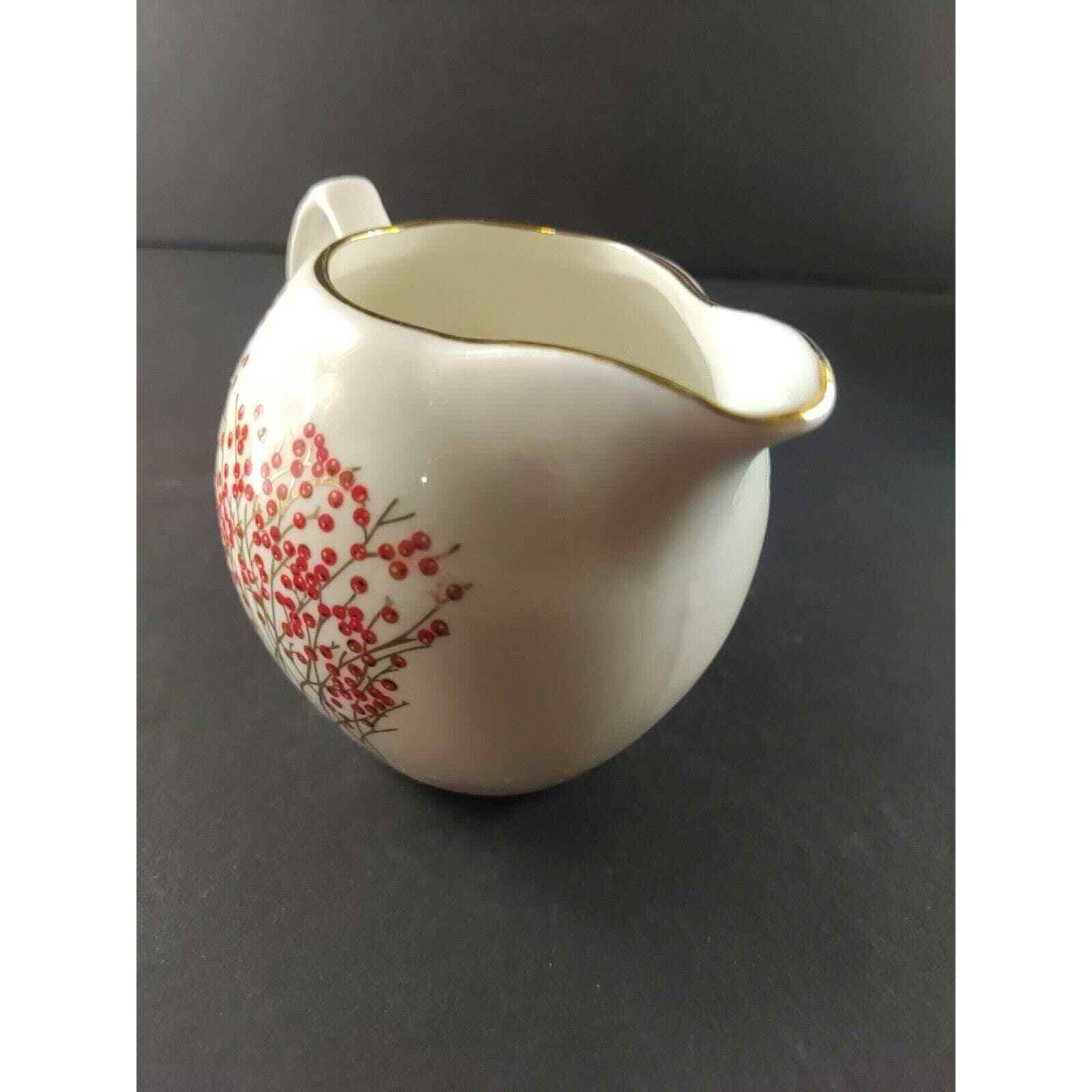 Nicole Miller Home Winterberry Tea Pot Set Creamer Sugar Bowl eBay