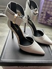 Women Ankle Strap Stilettos Heel Shoes White Size 6.5 super cute — photo 7