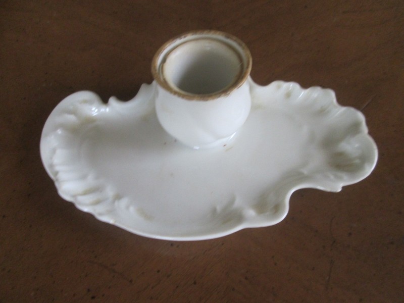 ^^vintage D & C PORCELAIN INKWELL insert FRANCE marked 