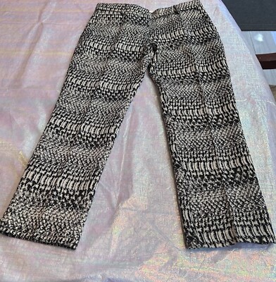 Vintage Femme Tres Chic S.A.T.O.R.I.A.L. Gold & Black Brocade Pants Size 40 Eur