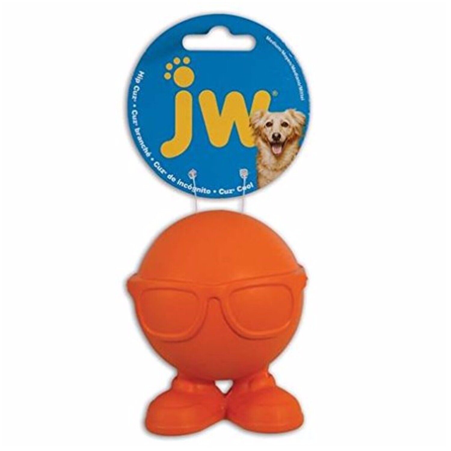 JW Hipster Cuz Assistant Erratic Bounce Rubber Ball Durable Dog Toy Medium