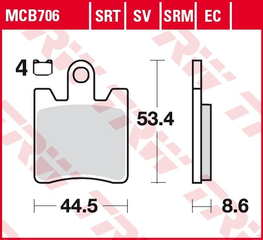 Plaquettes de frein organiques KH423 pour moto Triumph Trophy 1200
