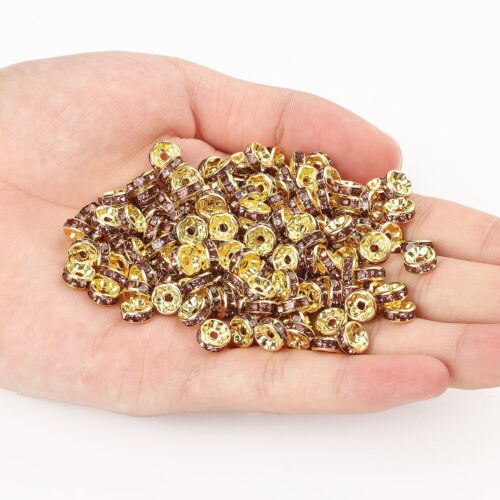 50pcs Ab Rhinestone Balls Multicolor Crystal Round Loose Spacer Beads Accessory - Picture 36 of 54