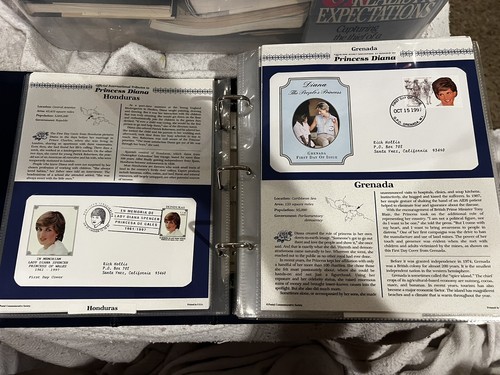 Official International Tribute to Princess Diana Postal Society Stamps 107covers - Picture 8 of 24