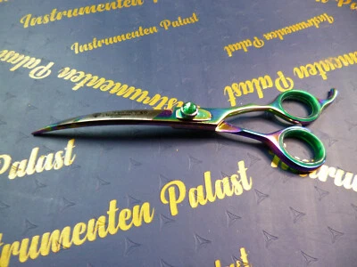 FINE INSTRUMENTS Haarschere für Hunde, Hundehaarschere 7,5" Zoll gebogen