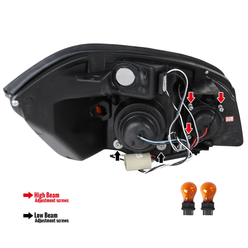 Faros halo proyector negro mate para Chevy Cobalt Pontiac Pursuit G5 05-10 Foto 3 de 3