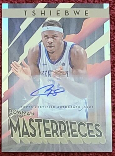 2023 Bowman U OSCAR TSHIEBWE #/99 Autograph MASTERPIECES Rookie Kentucky RC SP - Picture 1 of 2