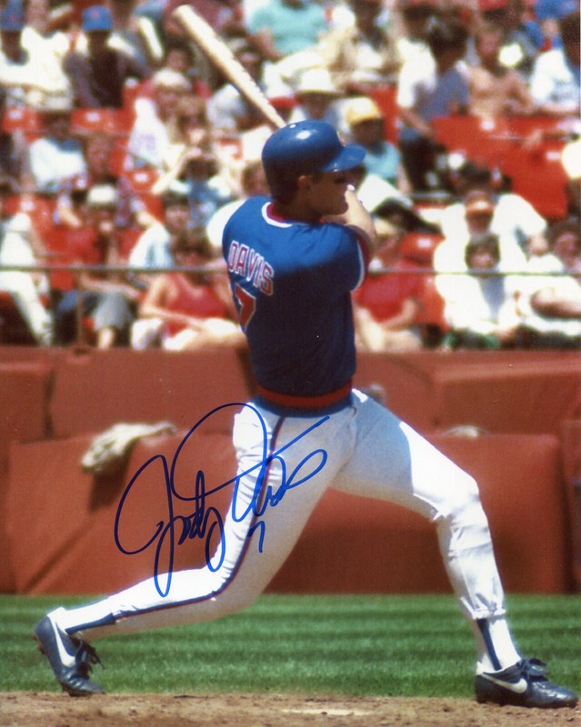 JODY DAVIS 1984 Chicago Cubs AS GG Signed color 8x10 Photo COA