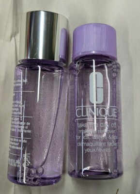 Lot of 2x CLINIQUE Take The Day Off MAKEUP REMOVER Lids Lashes&Lips 1.7 oz/50 ml