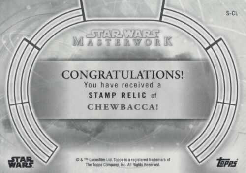 Star Wars Masterwork 2018, Lando Calrissian (Chew) Stamp Relic Card S-CL #24/200 - Picture 2 of 2