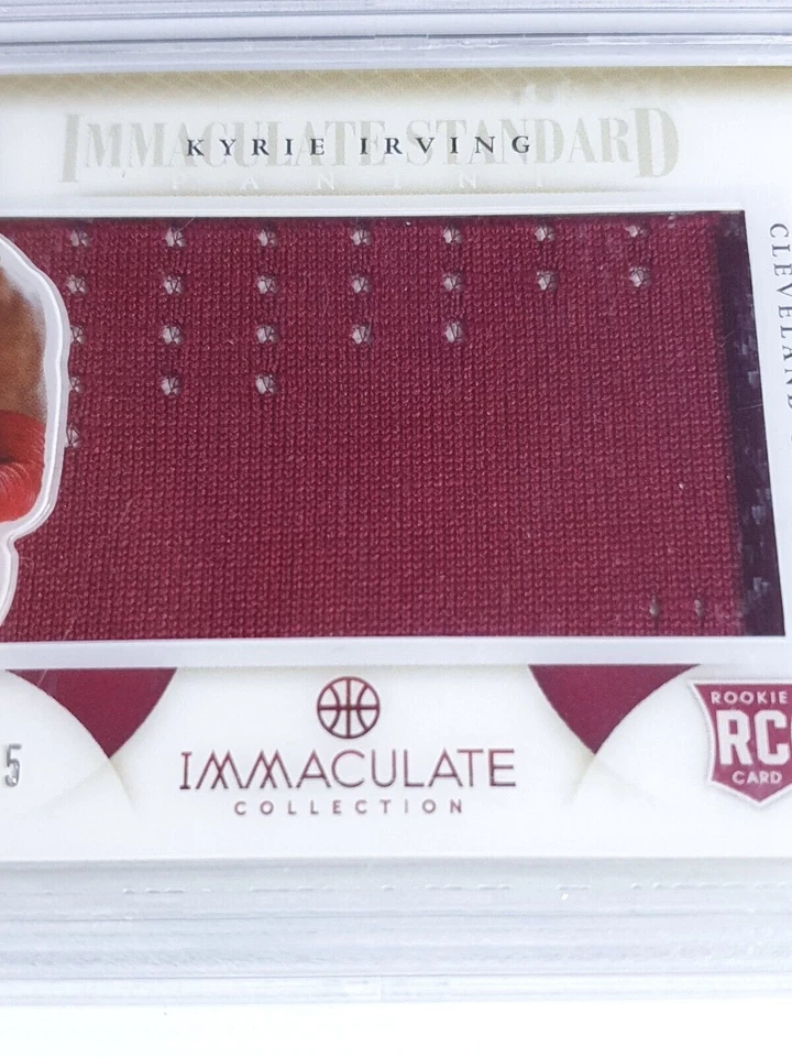 2012 Immaculate Kyrie Irving Rookie #PATCH /75 Game Worn Jersey RC BGS 9 (POP 3) - Image 2 of 4