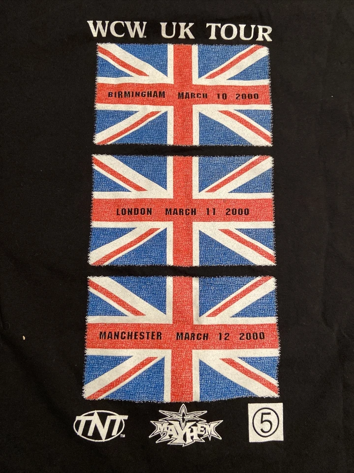 Camiseta WCW Vintage NITRO UK Tour 2000 Talla XL  Foto 4 de 4