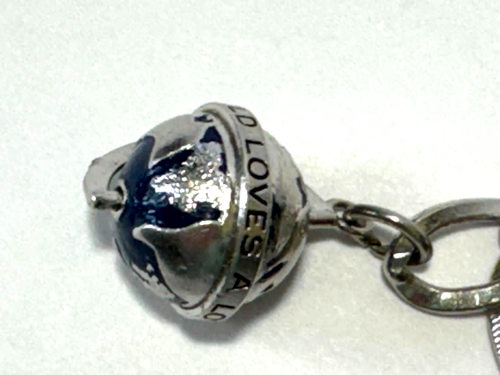 Vintage Travel Honeymoon 4 Charm Bracelet Sterling Silver Except One 7" - 第 9/12 張圖片