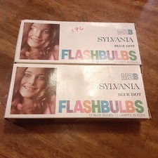 Sylvania M2B Blue Dot Blue Flashbulbs NOS 2 Packs 24 Bulbs
