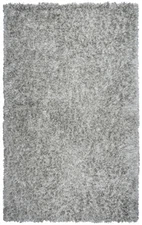 Rizzy Rugs Gray Single-Color Plush Atonal Shag/Flokati Area Rug Solid UR341A