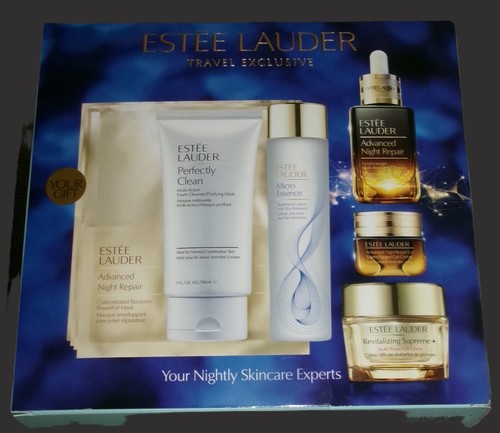 Estee Lauder Travel Exclusive Your Nightly Skincare Experts 6 Piece Gift Set NEW