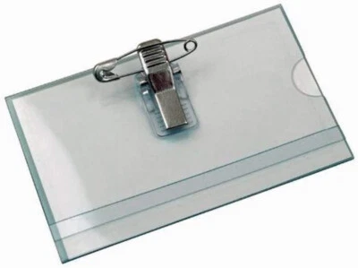 TIMTINA 20- 100 Stück Namensschildhalter Namensschild Nadel und Clip Namen Schild Messe