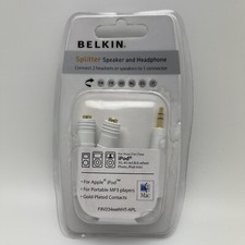   New Genuine Belkin Headphone Splitter Y-adapter iPod Access Apple MP3 Player