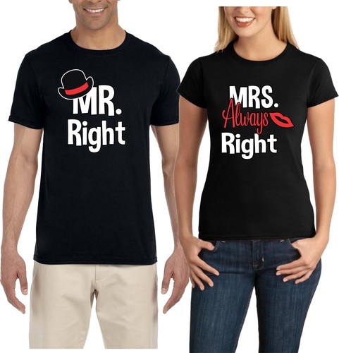 Mr Right Mrs Always Right Husband Wife 