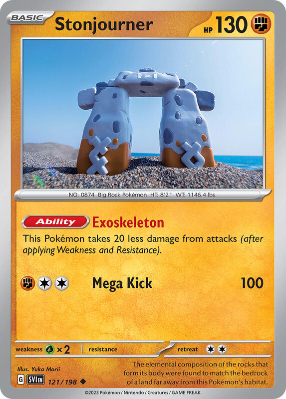 Stonjourner - 121/198  Uncommon Scarlet & Violet Base Set Pokemon TCG
