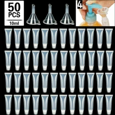 50pcs 10ml Lip Gloss Tubes Clear Empty Containers Refillable Balm Soft Tube DIY