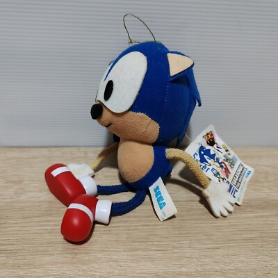 Sonic the Hedgehog Stringy SEGA 1992 plastic shoes Plush Toy Doll
