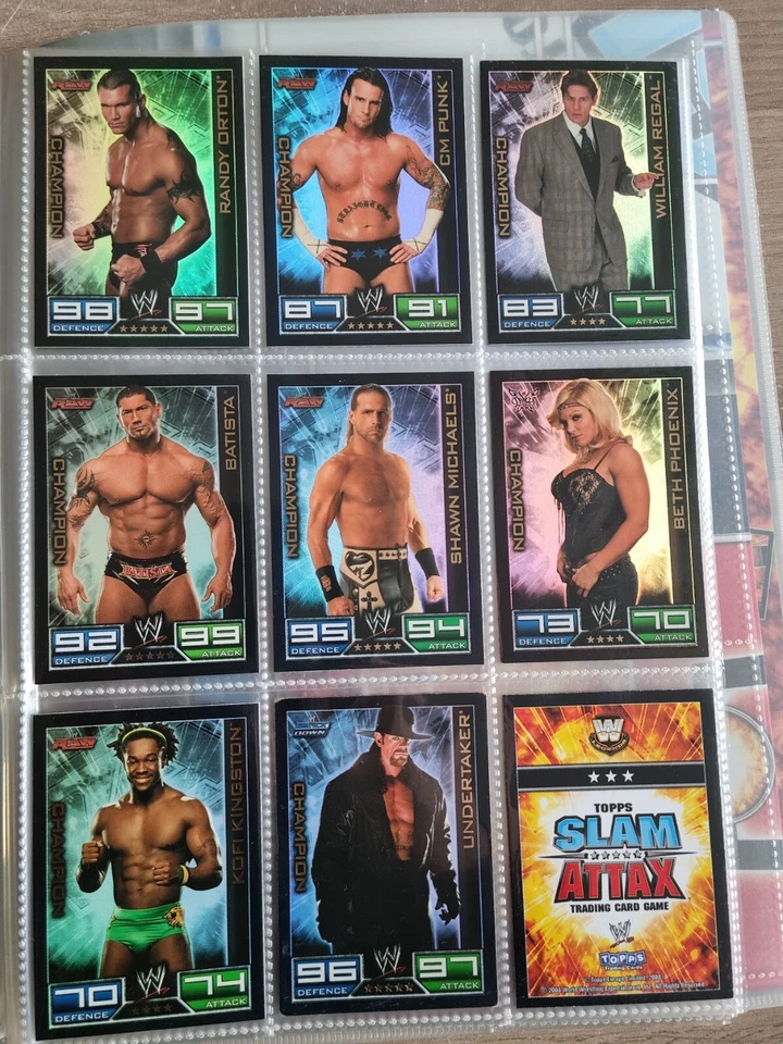 🇺🇲 Album Complet TOPPS WWE SLAM ATTAX Collector Binder TCG - Photo 3/4