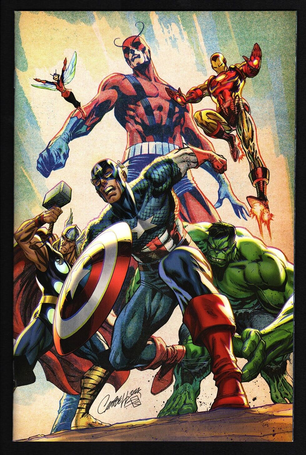 AVENGERS ASSEMBLE ALPHA #1 J Scott Campbell 1:100 Virgin Variant NM